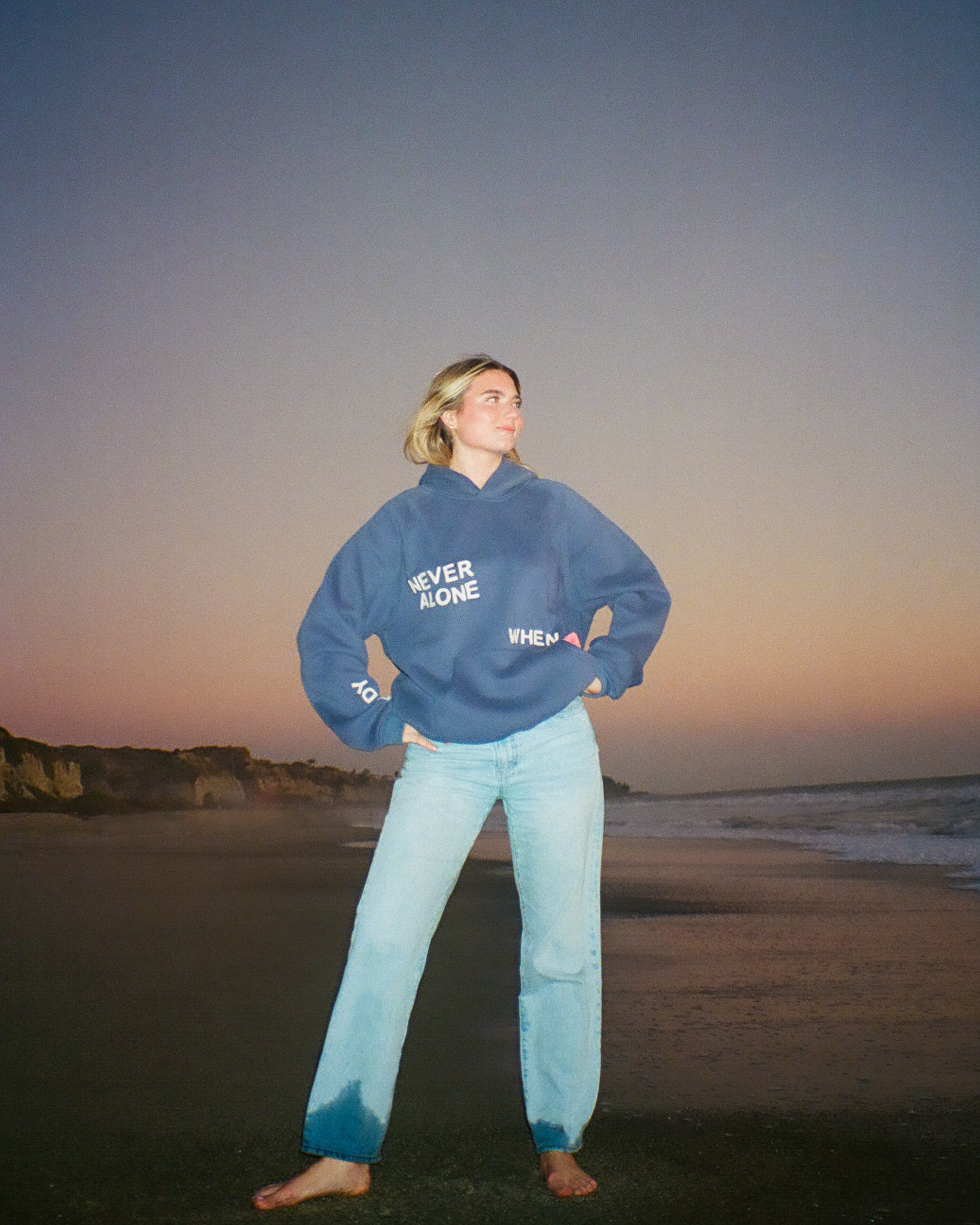 All my Friends Oversized Lux Hoodie in Blue