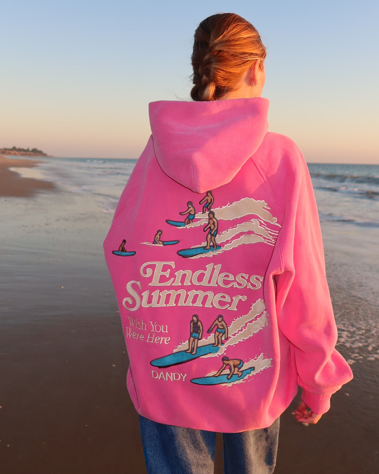 Endless Summer Oversized Lux Hoodie in Vintage Washed Pink