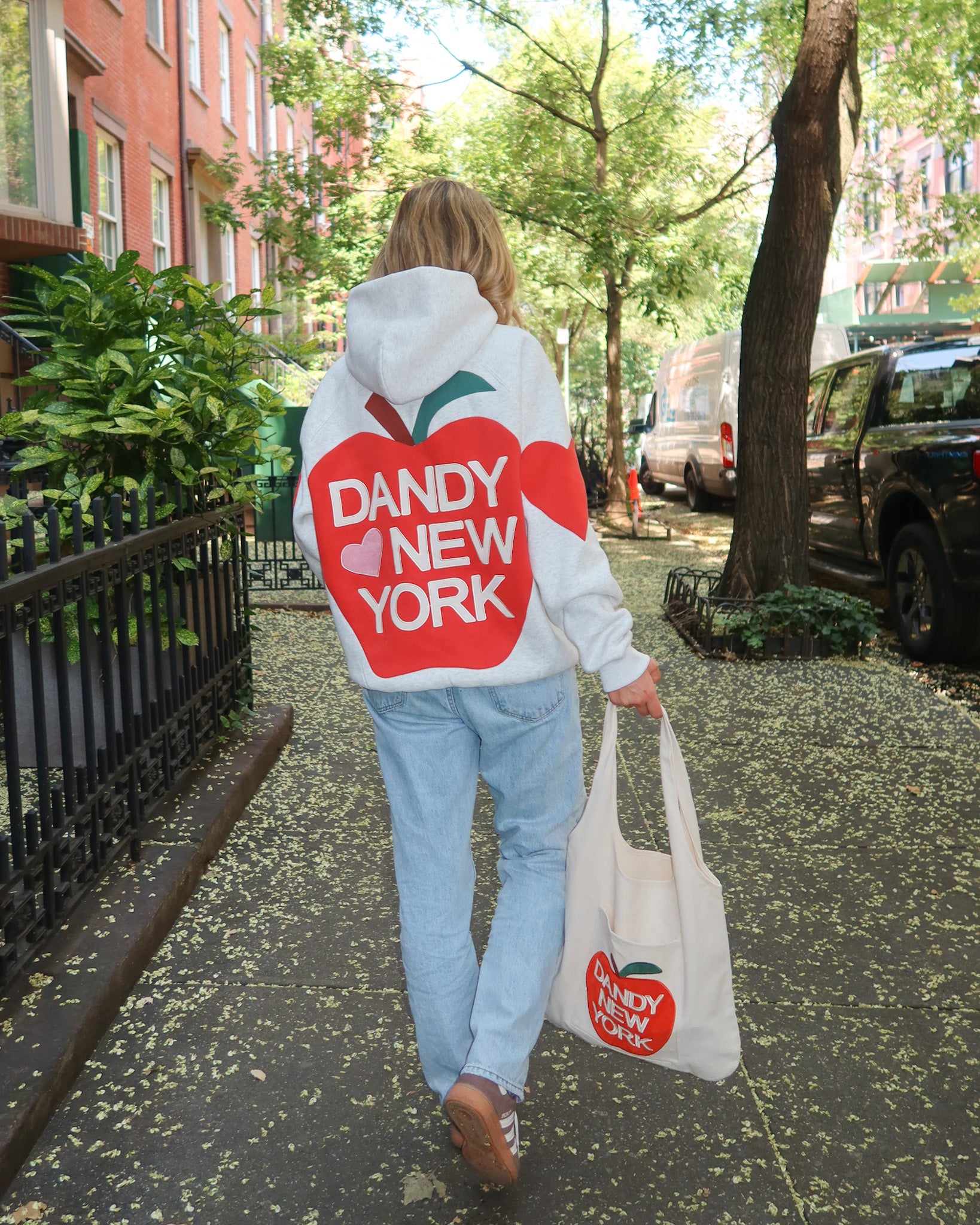 Big Apple Oversized Lux Hoodie in Heather Gray