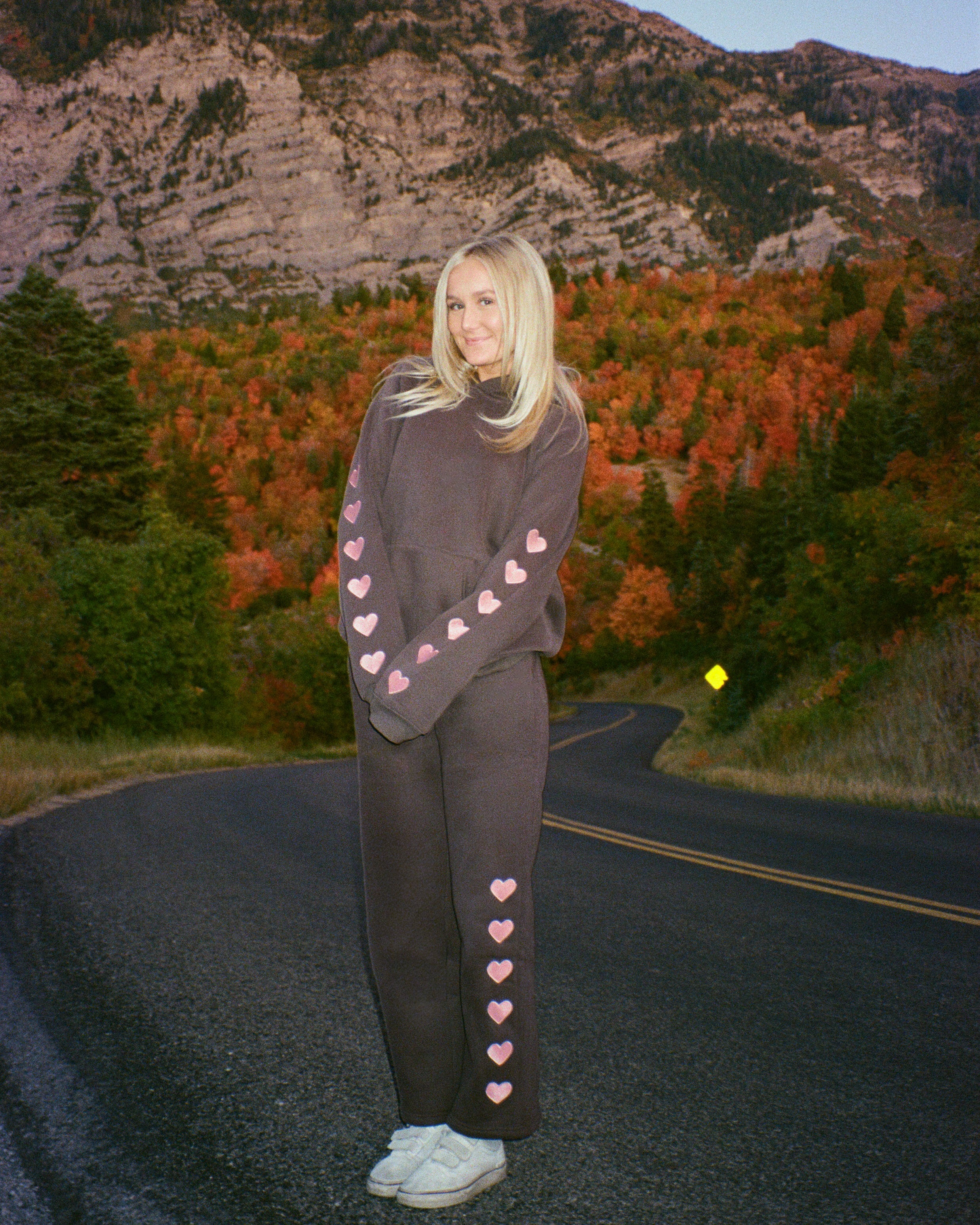 Heart on My Sleeve Sweatpants in Charcoal Gray